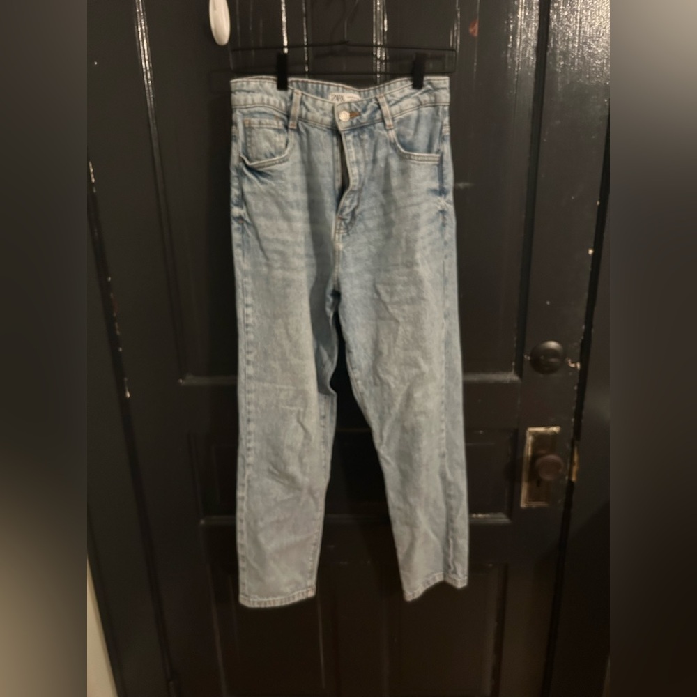 Zara blue mom Jean